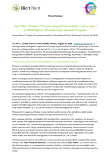 Elicit Plant named Aghtech Breakthrough Awards 2026