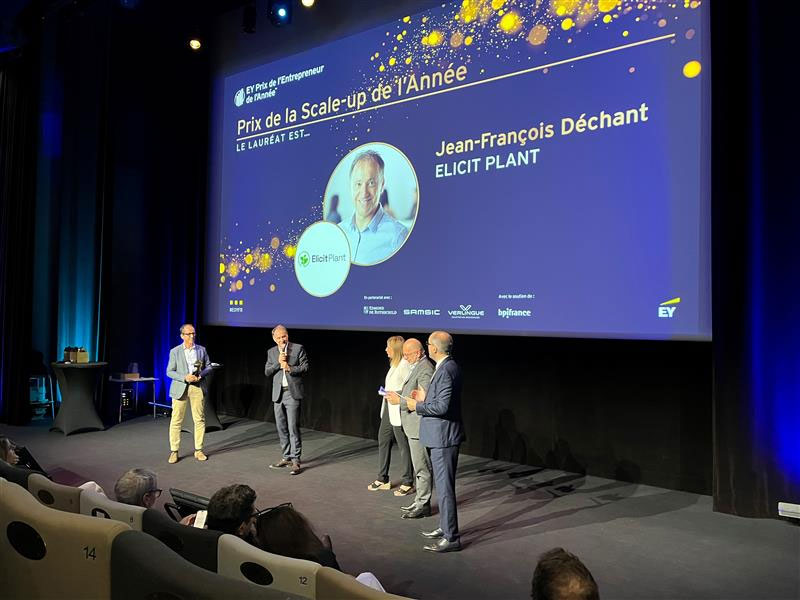 Elicit Plant reçoit le Prix EY de la Scale-up de l’Année 2025 Nouvelle-Aquitaine