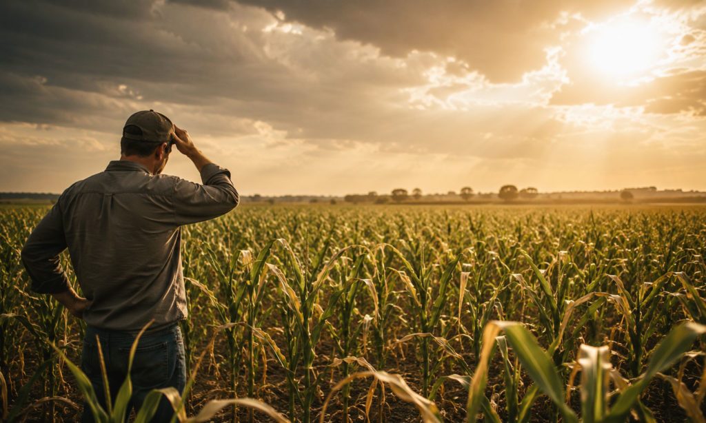 Agricultor preocupado por El Ni&ntilde;o