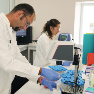 Chemistry lab scientists at Elicit Plant