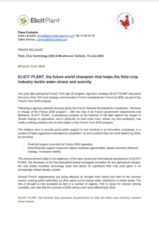 ELICIT PLANT, the future world champion that helps the field crop industry tackle water stress and scarcity